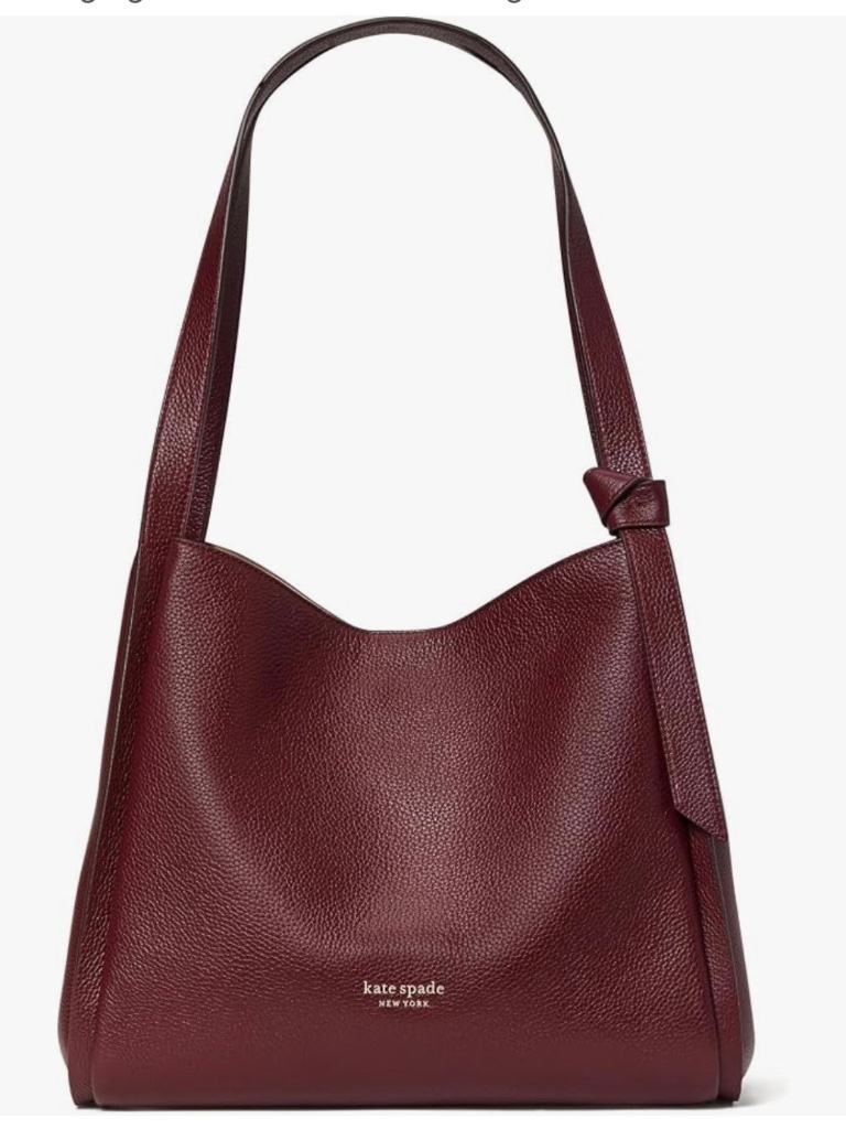 Nwt Kate Spade Knott Large Shoulder Bag In Autumnal Red